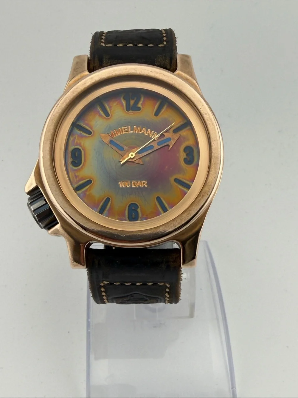 IMMELMANN - SUPER RARE - Handmade polished bronze - ETA2892-2A; custom strap